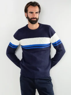 Camisola malha com detalhe losangos