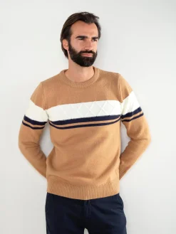 Camisola malha com detalhe losangos