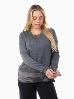 Camisola malha com efeito blusa