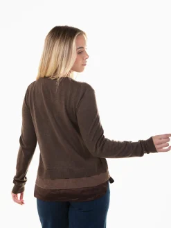 Camisola malha com efeito blusa