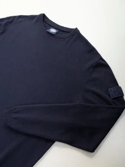 Camisola malha com etiqueta bordada