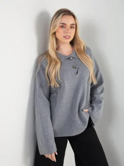 Camisola malha com gola polo