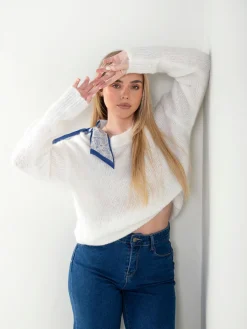 Camisola malha com lenço