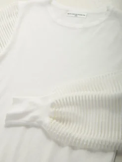 Camisola malha com mangas transparentes