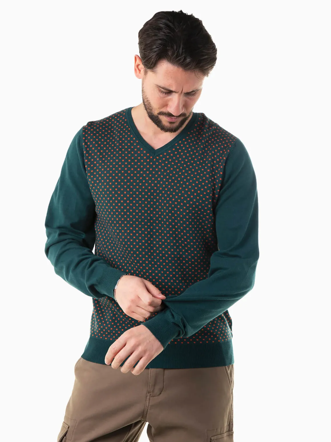 Camisola malha com micro padrão