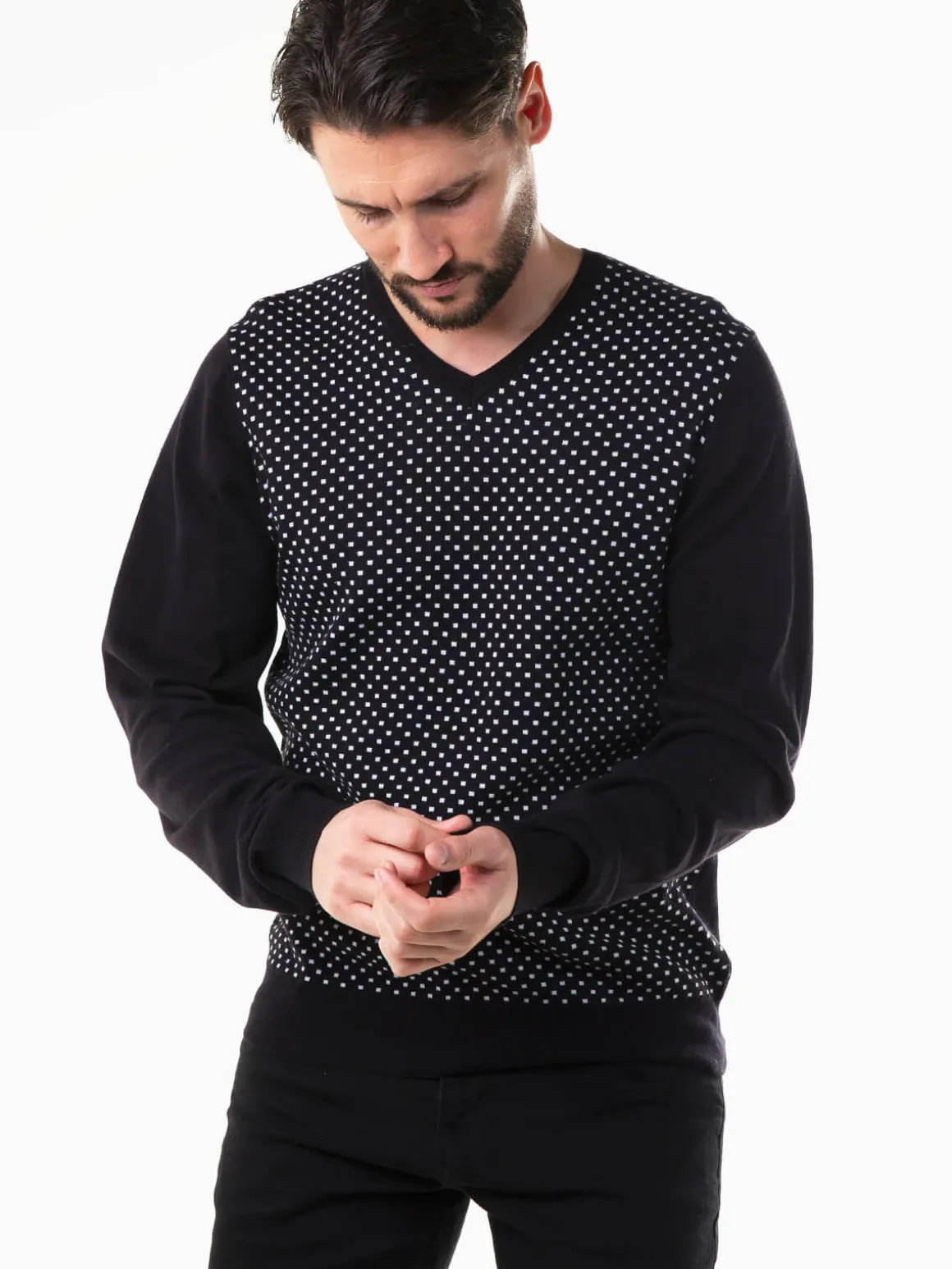 Camisola malha com micro padrão