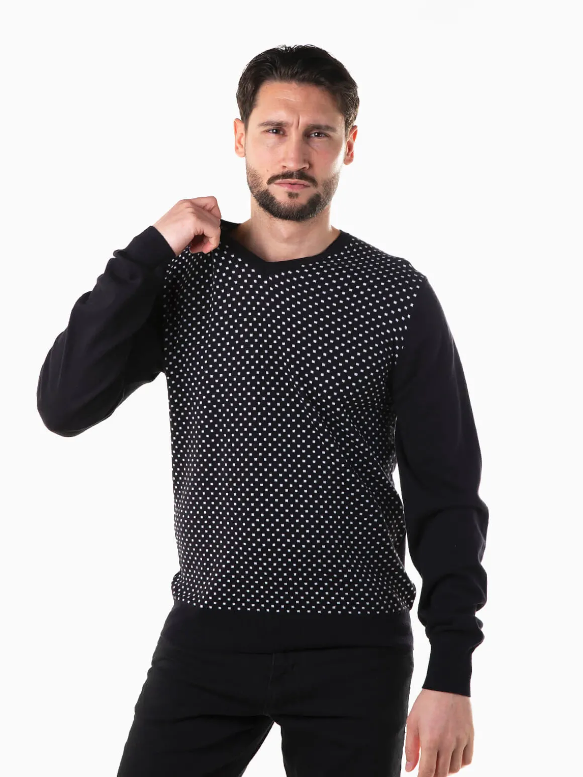 Camisola malha com micro padrão