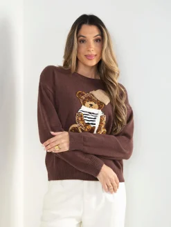 Camisola malha com ursinho