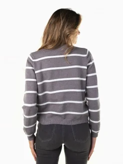 Camisola malha efeito casaco