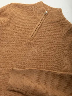 Camisola malha estruturada com fecho