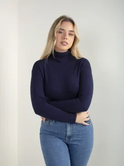 Camisola malha fina acabamento rolling