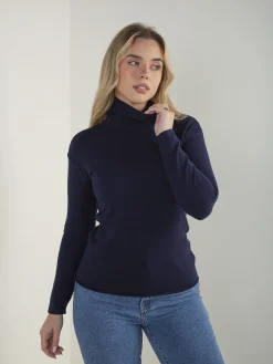 Camisola malha fina acabamento rolling