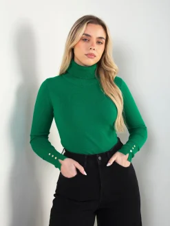 Camisola malha fina com detalhe