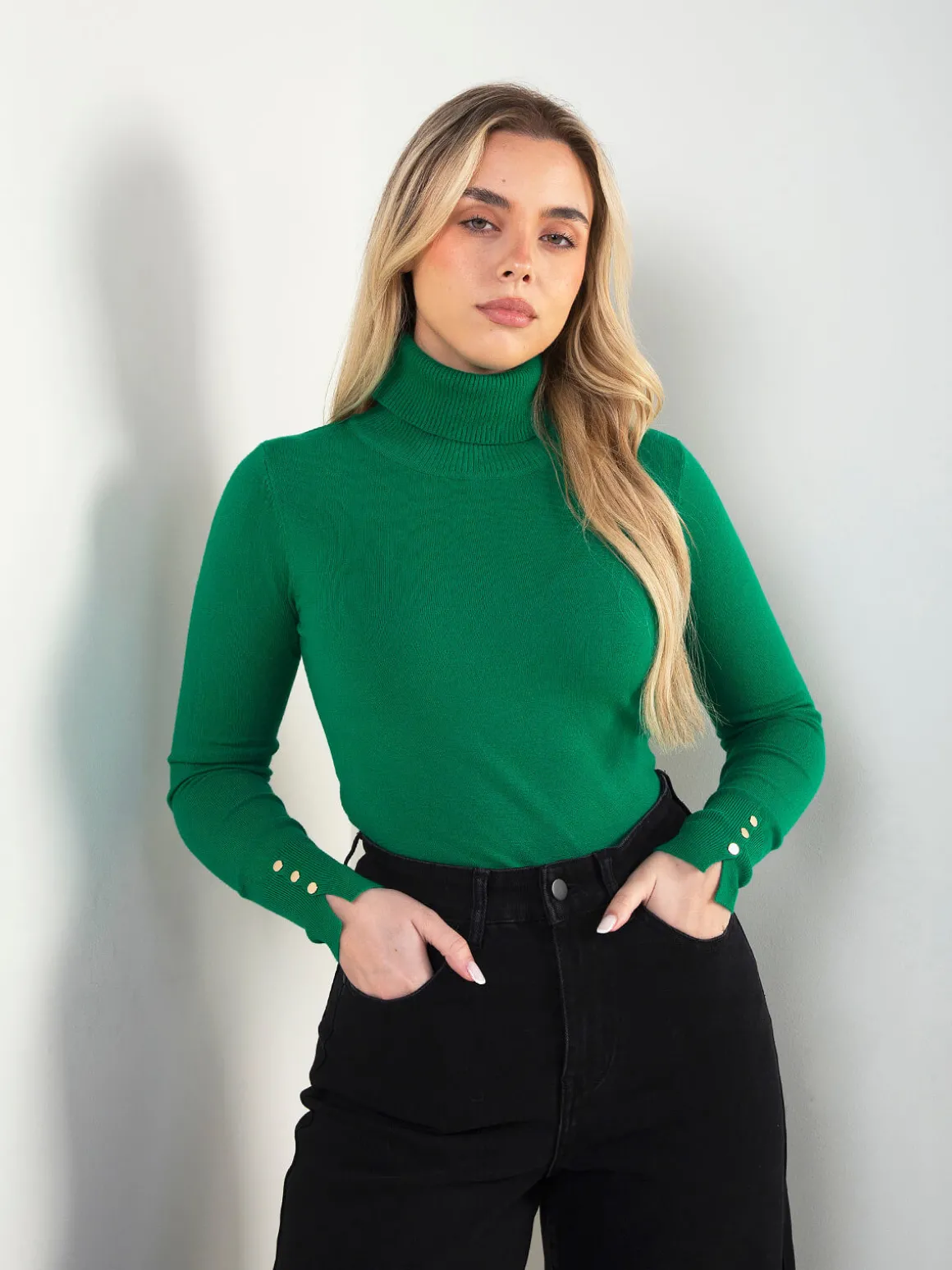 Camisola malha fina com detalhe