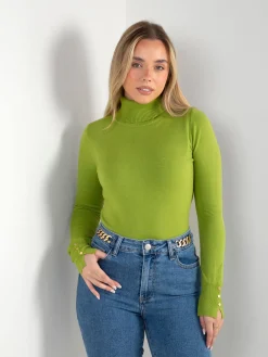 Camisola malha fina com detalhe