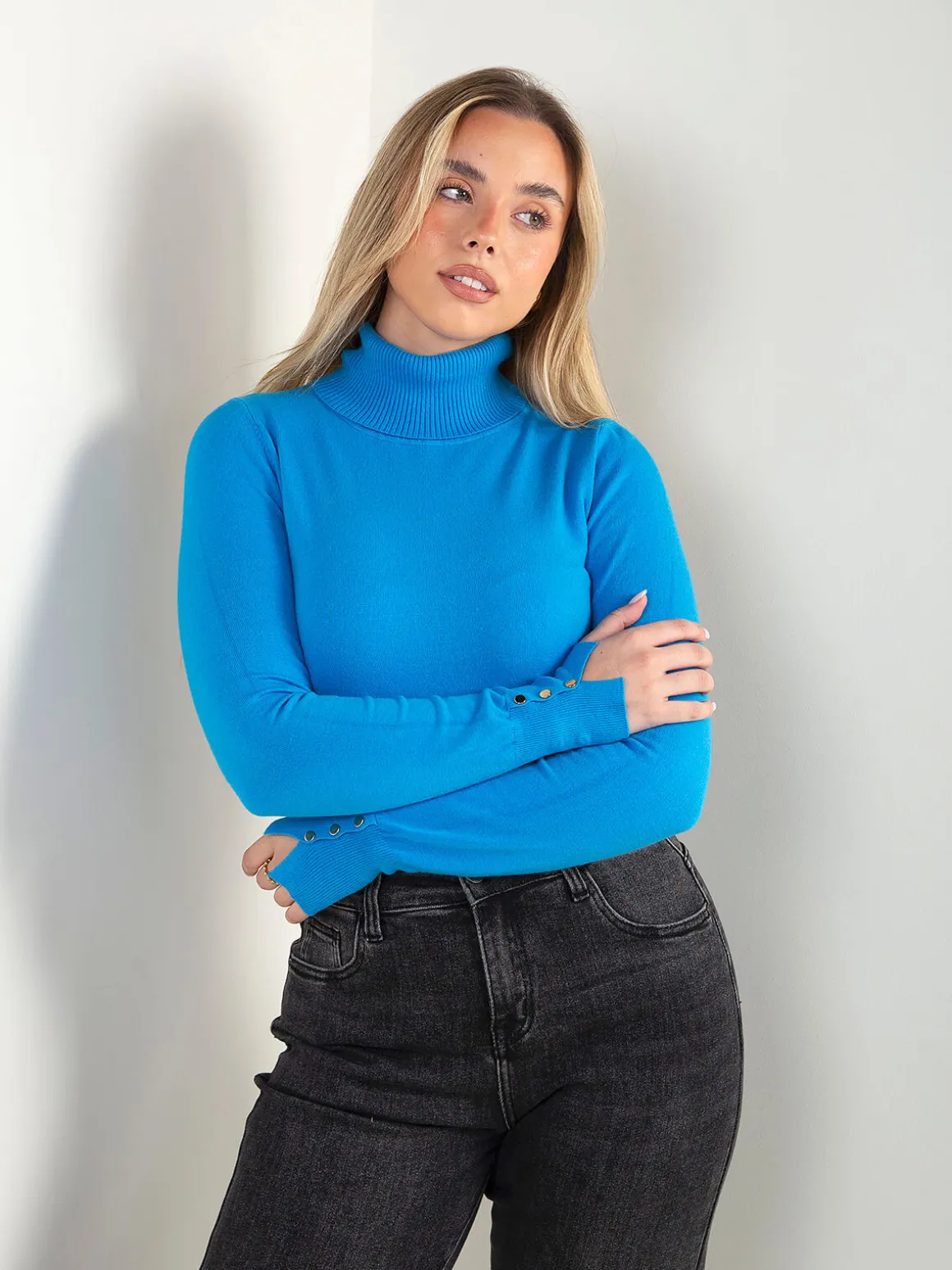 Camisola malha fina com detalhe