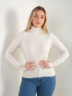 Camisola malha fina com detalhe