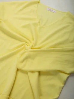 Camisola malha fina oversized em V