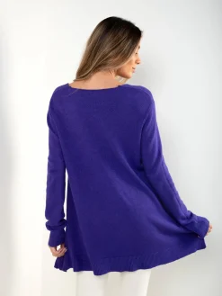 Camisola malha fluída em V