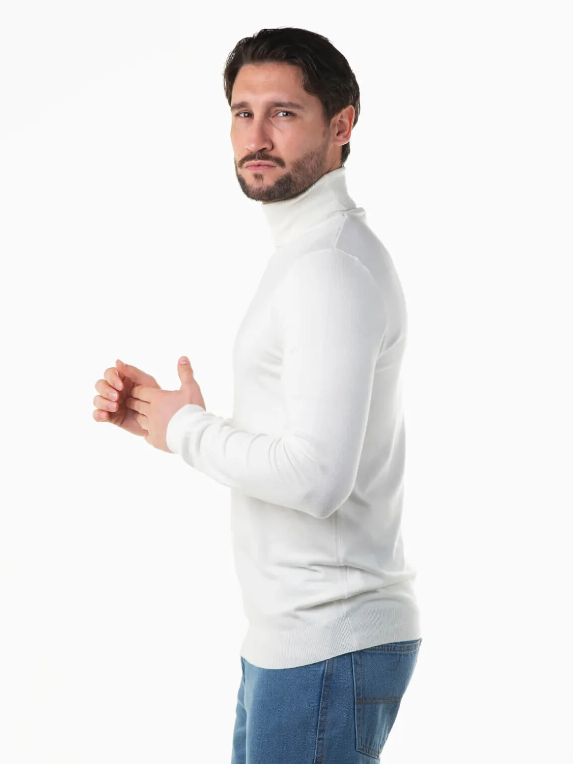 Camisola malha gola alta