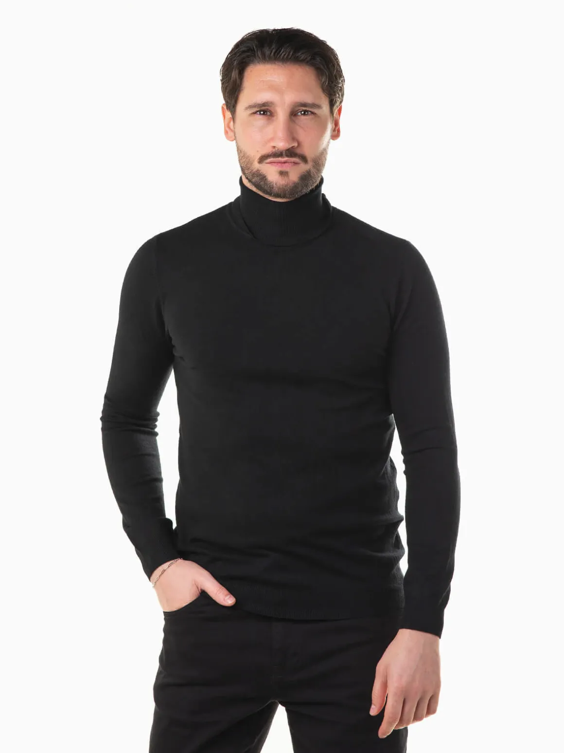 Camisola malha gola alta