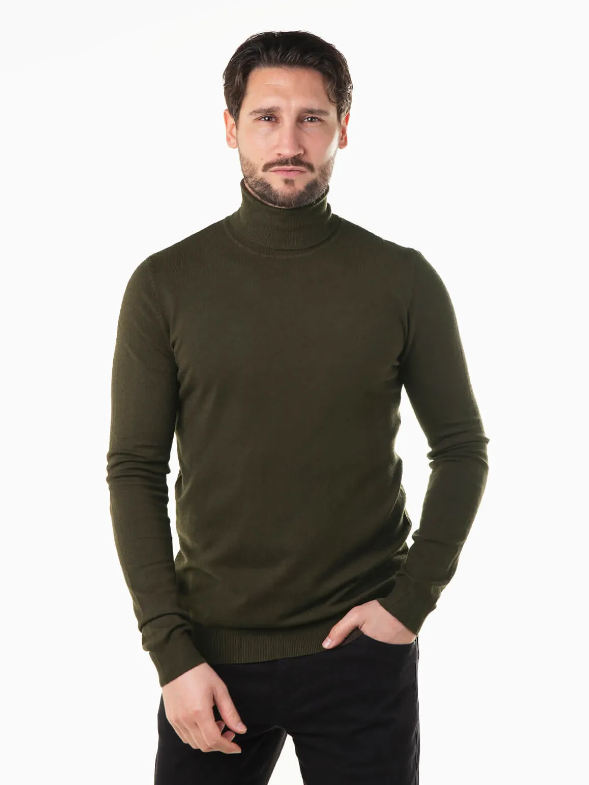 Camisola malha gola alta