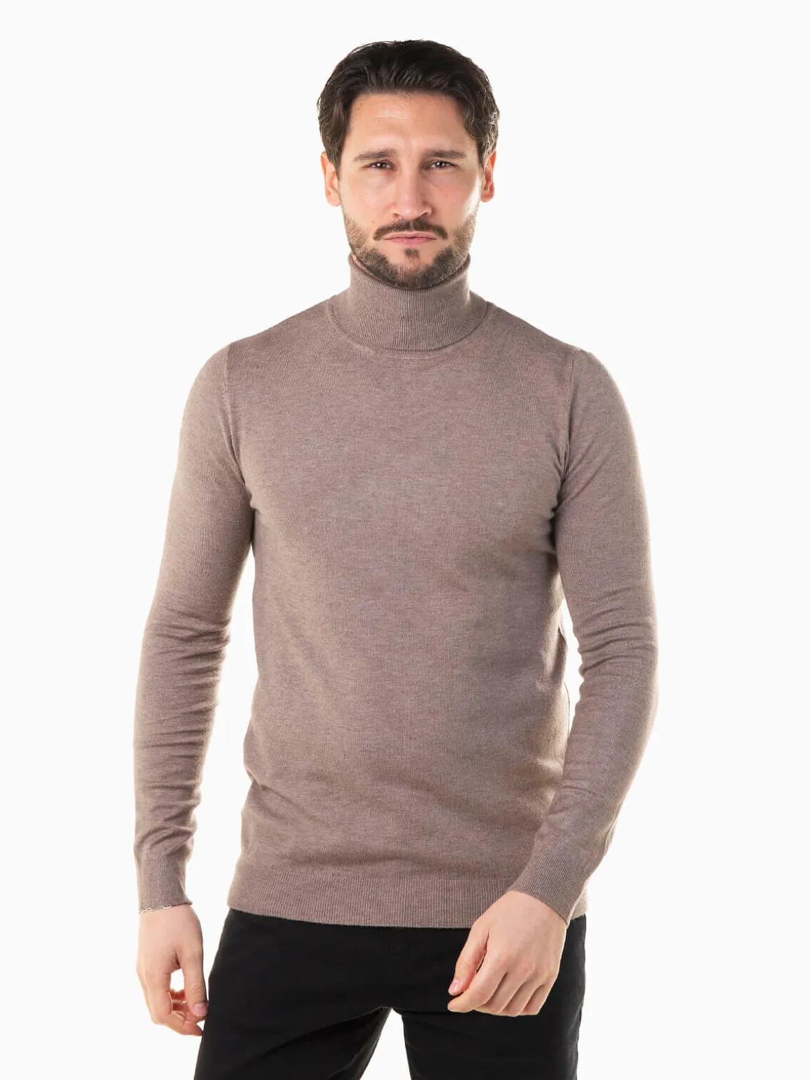 Camisola malha gola alta