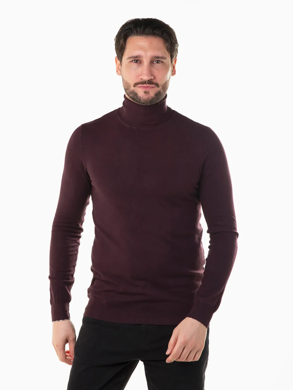 Camisola malha gola alta