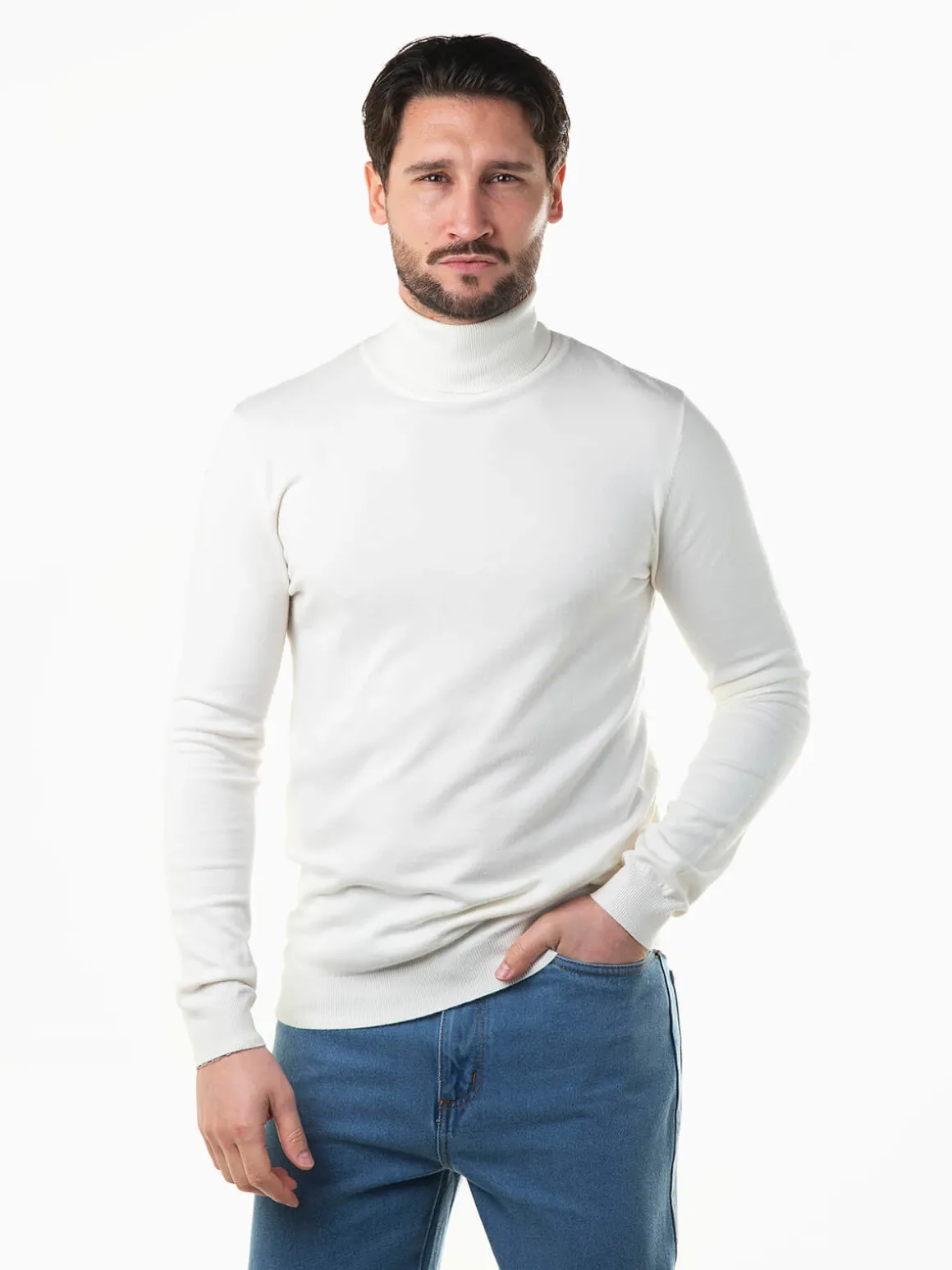 Camisola malha gola alta