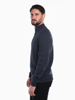 Camisola malha gola com fecho