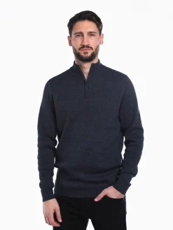 Camisola malha gola com fecho