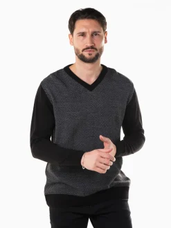 Camisola malha gola em V