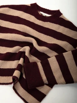 Camisola malha larga às riscas