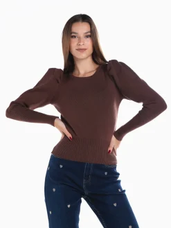 Camisola malha manga balão