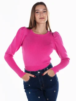 Camisola malha manga balão