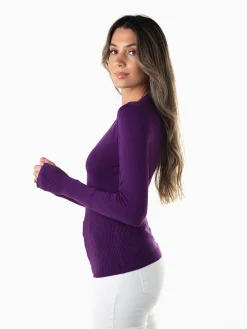 Camisola malha manga comprida v