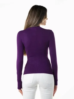 Camisola malha manga comprida v