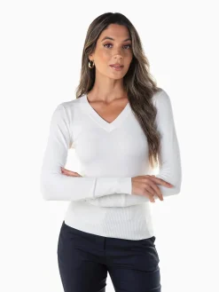 Camisola malha manga comprida v