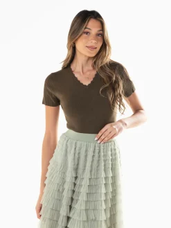 Camisola malha manga curta