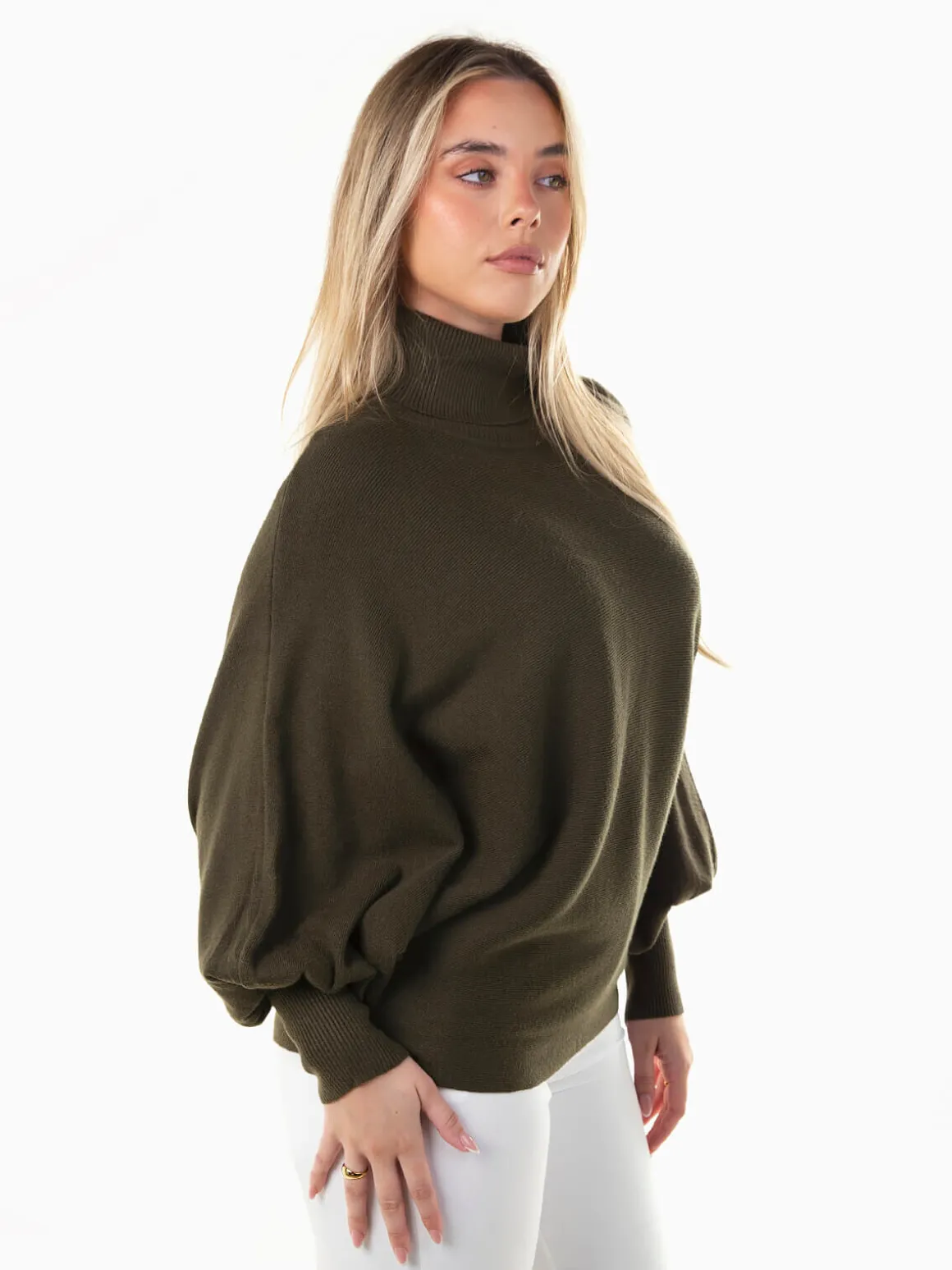 Camisola malha manga morcego