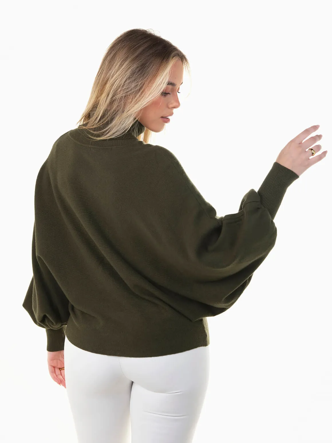 Camisola malha manga morcego