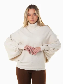 Camisola malha manga morcego