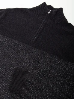 Camisola malha mesclada com fecho