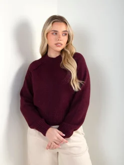 Camisola malha oversized gola perkins