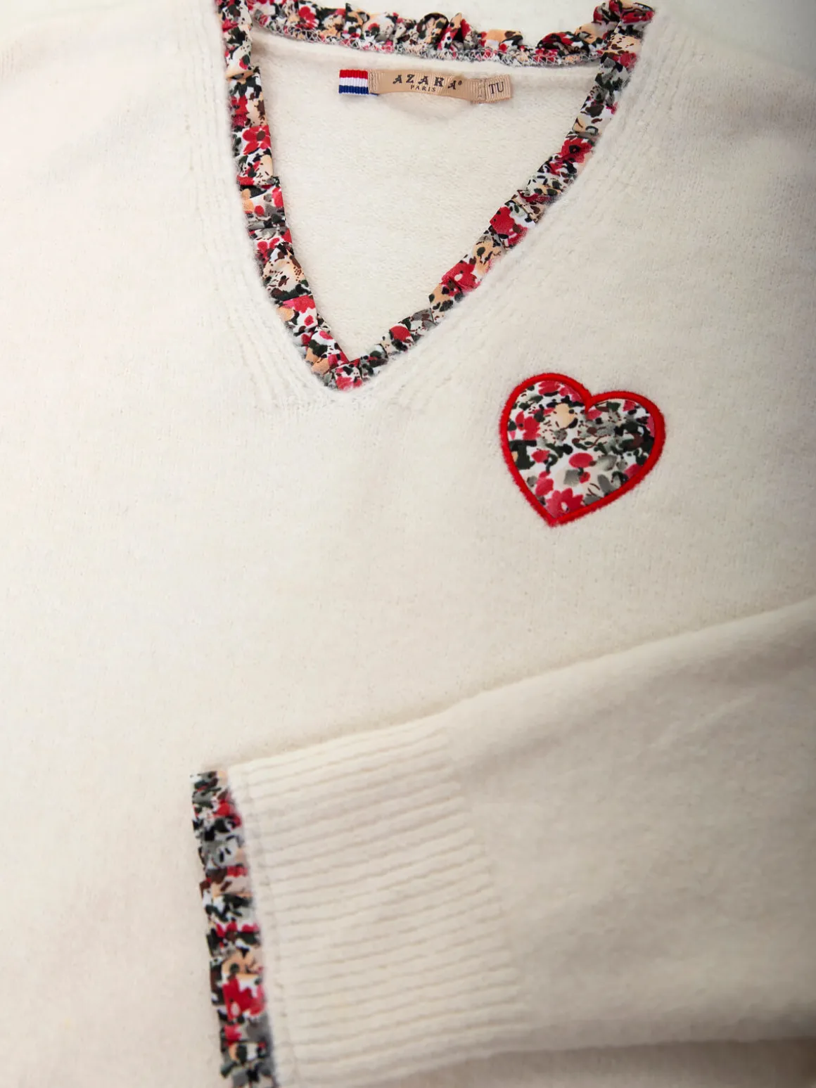 Camisola malha oversized com bordado