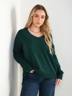 Camisola malha oversized com aberturas