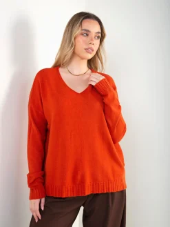 Camisola malha oversized com aberturas