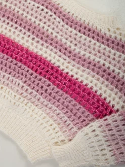 Camisola malha perfurada oversized