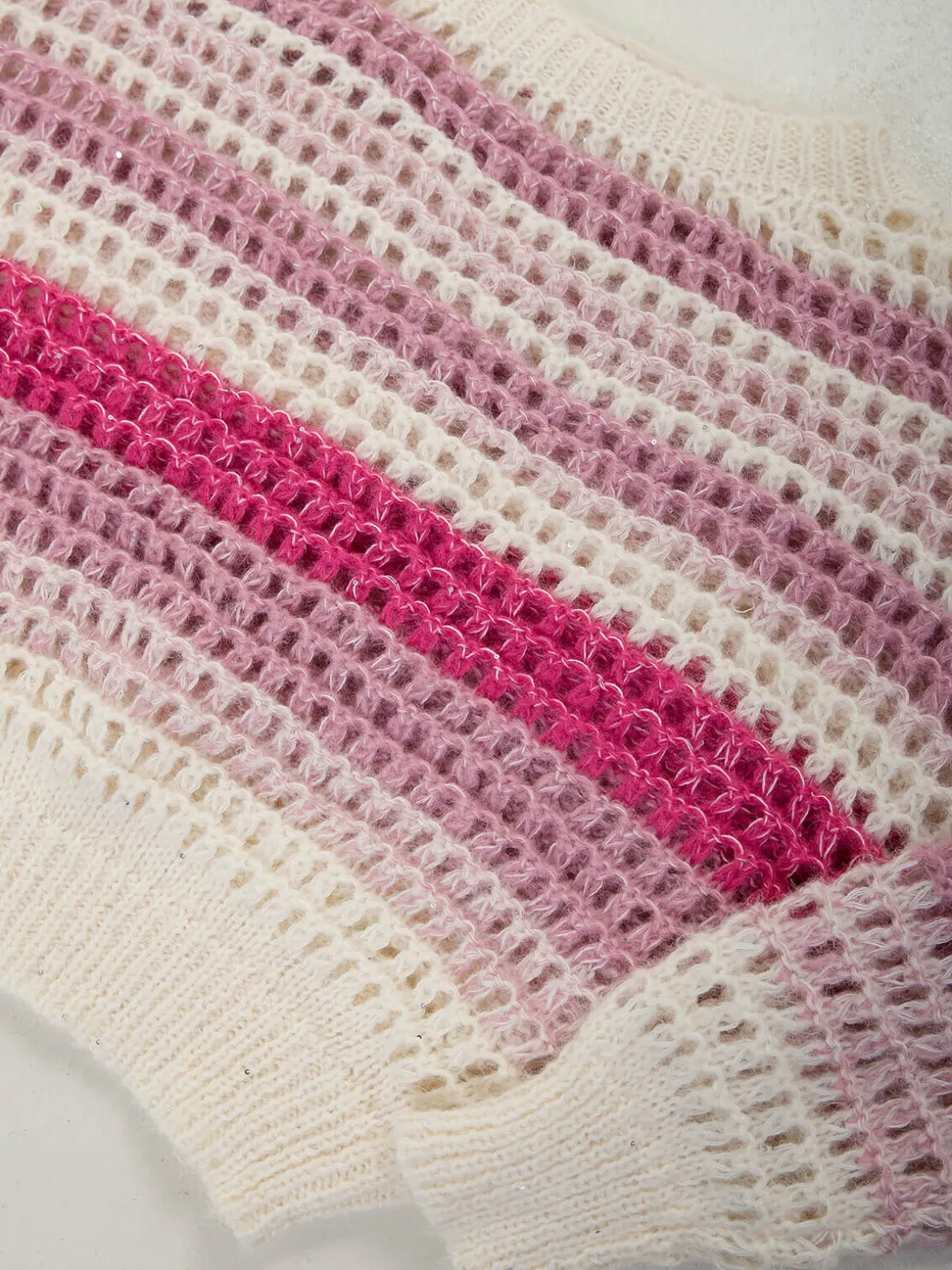 Camisola malha perfurada oversized