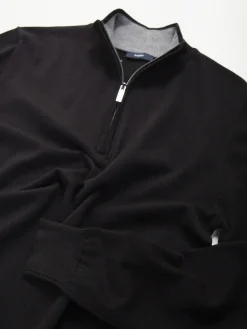 Camisola malha preta com fecho